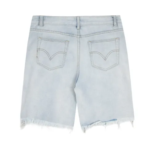 Gallery Dept Gradient Loose Jeans With Fringe Edge Quarter Shorts