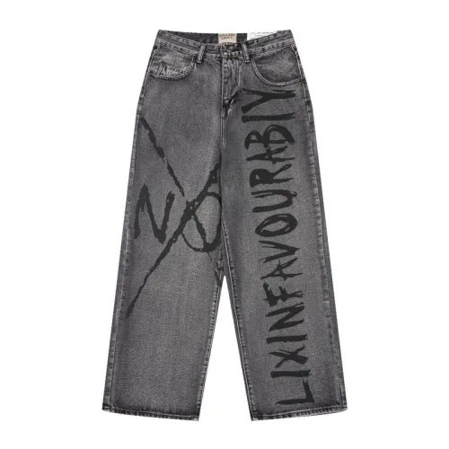 Gallery Dept Retro Speckled Graffiti Straight Leg Jeans