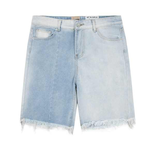 Gallery Dept Gradient Loose Jeans With Fringe Edge Quarter Shorts