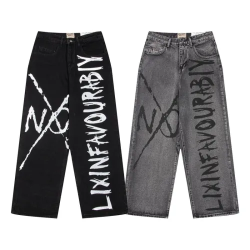 Gallery Dept Retro Speckled Graffiti Straight Leg Jeans