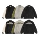 Fear of God Contrast Leather Patchwork Jacket Casual Logo Embroidery Coat