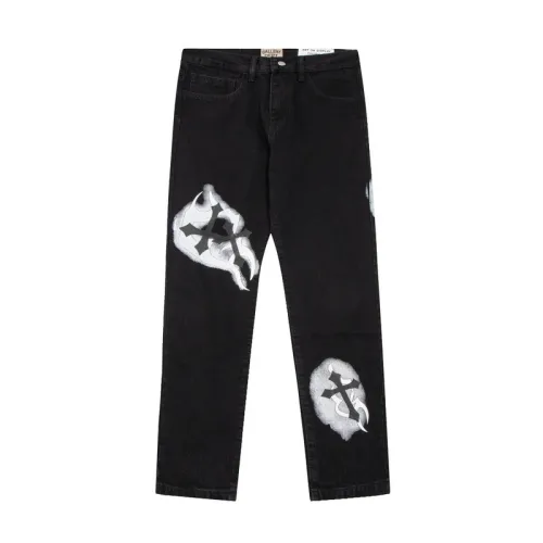 Gallery Dept Retro Speckled Graffiti Straight Leg Jeans
