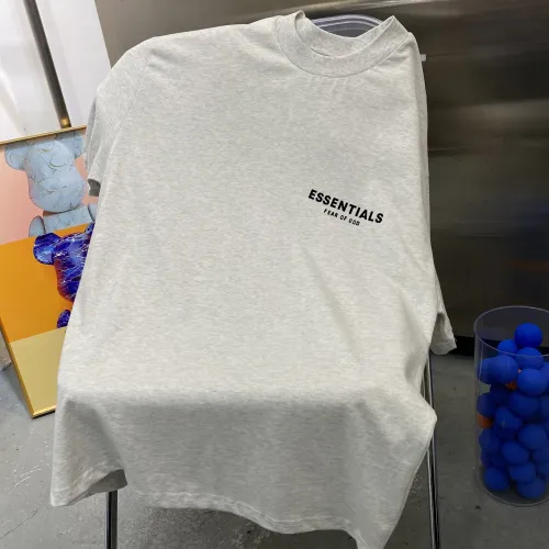 Fear of God Flocking Logo Print T-shirt Unisex Cotton Loose T-shirt Multiple Colors