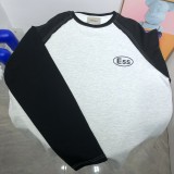 Fear of God Retro Letter Raglan Contrast Long Sleeved T-shirt Unisex Casual Loose Round Neck Top