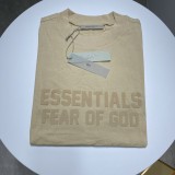 Fear of God Silicone Logo Cotton T-shirt Couple Leisure Oversize T-shirt