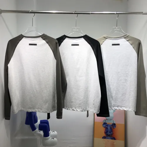 Fear of God Retro Letter Raglan Contrast Long Sleeved T-shirt Unisex Casual Loose Round Neck Top