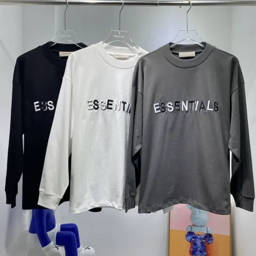 Fear of God Embroidered Letter Long Sleeved T-shirt Unisex High Street Casual Long Sleeved