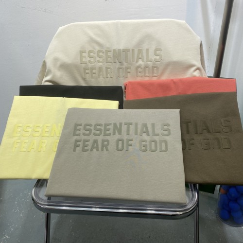 Fear of God Classic Logo Print T-shirt Unisex Cotton Loose Short Sleeve Multiple Colors