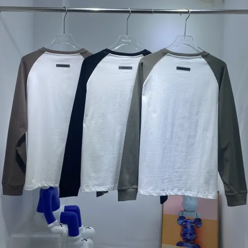 Fear of God Retro Letter Raglan Contrast Long Sleeved T-shirt Unisex Casual Loose Round Neck Top