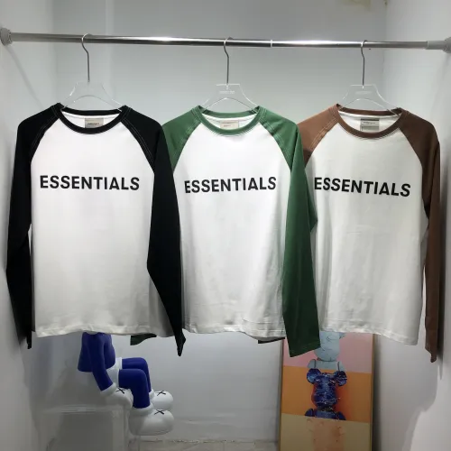 Fear of God Retro Letter Raglan Contrast Long Sleeved T-shirt Unisex Casual Loose Round Neck Top