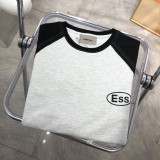 Fear of God Retro Letter Raglan Contrast Long Sleeved T-shirt Unisex Casual Loose Round Neck Top