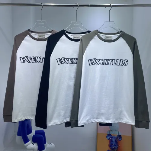 Fear of God Retro Letter Raglan Contrast Long Sleeved T-shirt Unisex Casual Loose Round Neck Top