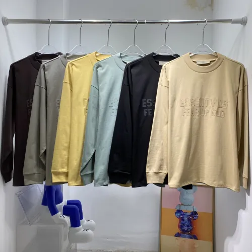 Fear of God Silicone Letter Long Sleeved T-shirt Unisex High Street Casual Long Sleeved