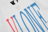 Vlone Classic Unisex Multicolor Letter Print Short Sleeve Fashion Lightweight T-shirt