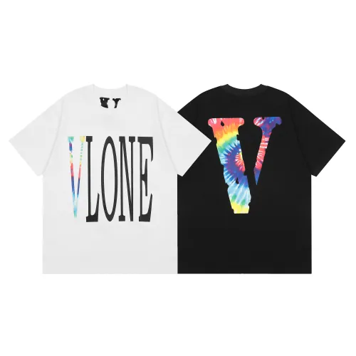 Vlone New Fashion Unisex Crew Neck Short Sleeve Vintage Casual Cotton T-shirt