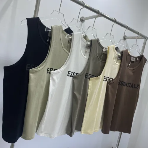 Fear of God Letter Logo Print Sleeveless Short Sleeved Versatile Casual Sports Vest