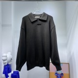 Fear of God Minimalist Solid Color Lapel Knit Sweater