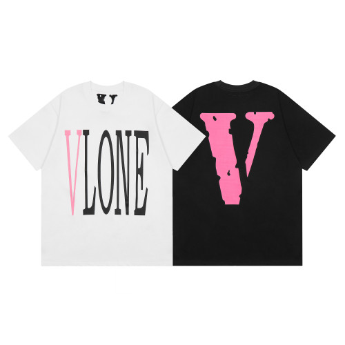 Vlone Unisex Street Style Colorful Letter Print T-shirt Fashion New Short Sleeve