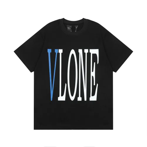 Vlone New Fashion Street Letter Print Short Sleeve Unisex Classic Cotton Tee