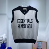 Fear of God High Street Embroidered Letter Knitted Sleeveless Sweater