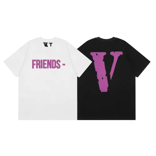 Vlone Fashion Street Sports Short Sleeve Unisex Casual Vintage Cotton T-shirt