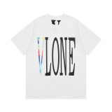 Vlone New Fashion Unisex Crew Neck Short Sleeve Vintage Casual Cotton T-shirt