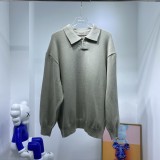 Fear of God Minimalist Solid Color Lapel Knit Sweater