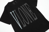 Vlone Fashion Letter Print Short Sleeve Unisex Street Casual Cotton T-shirt
