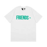 Vlone Fashion New Friends Letter Print Short Sleeve Unisex Classic Lightweight T-shirt