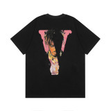 Vlone New Fashion Street T-shirt Unisex Casual Classic Breathable Cotton Short Sleeve