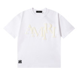 Amiri High Street Foam Printed T-shirt Unisex Classic Casual Short Sleeves