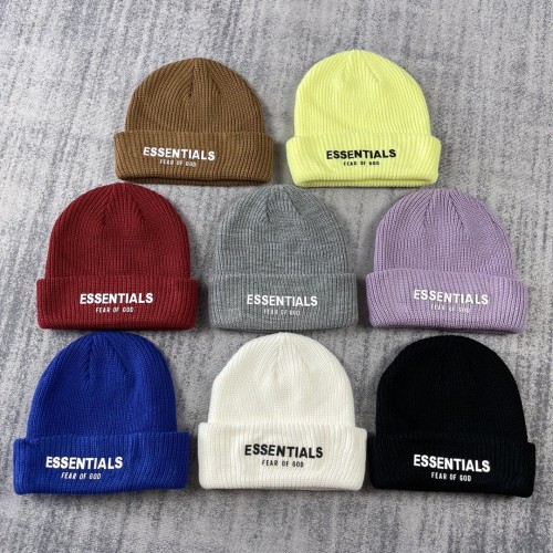 Fear of God New Fashion Silicone Letter Logo Knitted Hat