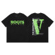 Vlone Street Style Print Short Sleeve Unisex Casual Crew Neck Cotton Short Sleeve