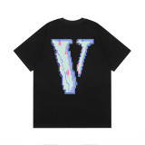 Vlone New Fashion Colorful Letter Print Short Sleeve Unisex Street Style T-shirt