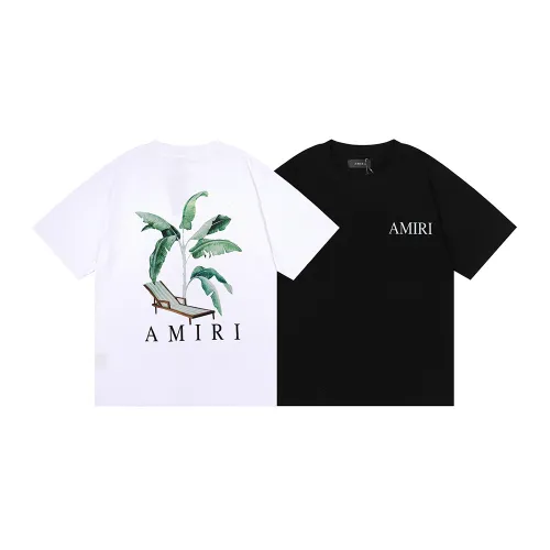 Amiri Banana Tree Print T-shirt Unisex Loose Casual Short Sleeves