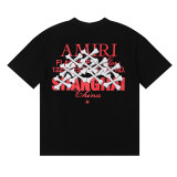 Amiri Fashion Bone Print T-shirt Unisex Classic Casual Short Sleeves