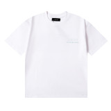 Amiri Fashion Watercolor Printed T-shirt Unisex Casual Loose Short Sleeves