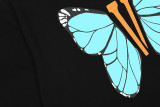 Vlone New Fashion Butterfly Printing T-shirt Unisex Casual Cotton Short Sleeve