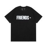 Vlone New Fashion Letter Print T-shirt Unisex Casual Classic Solid Short Sleeve