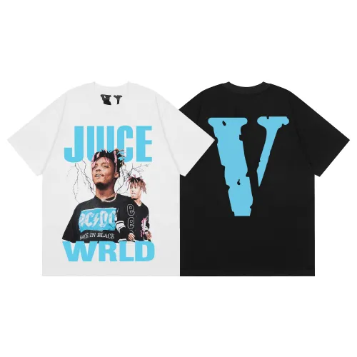 Vlone Fashion Street Print T-shirt Unisex Casual Hip Hop Cotton Short Sleeve