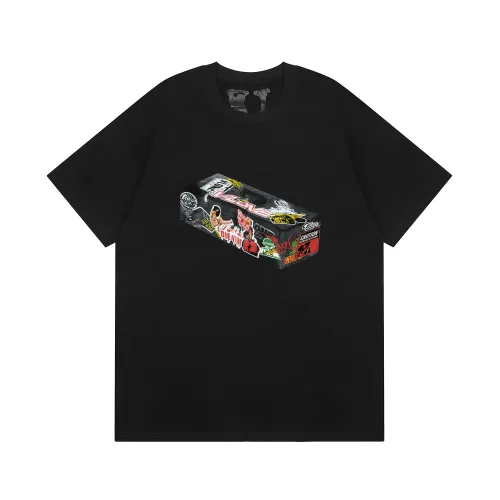 Vlone Fashion Unisex Crew Neck Short Sleeve Casual Street Solid Cotton T-Shirt