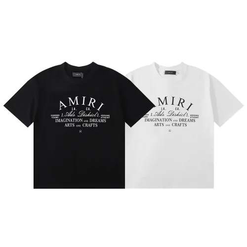 Amiri High Street Slogan Print T-shirt Unisex Classic Casual Short Sleeves