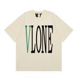 Vlone New Fashion Print Short Sleeve Unisex Vintage Lightweight Cotton T-shirt
