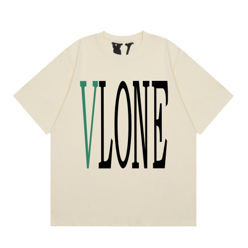 Vlone New Fashion Print Short Sleeve Unisex Vintage Lightweight Cotton T-shirt