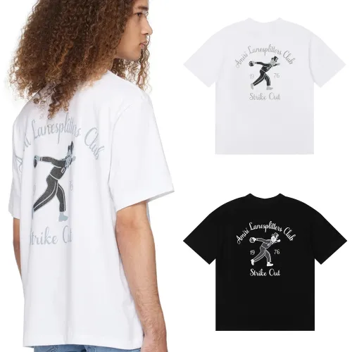Amiri Pancake Thrower Lanesplitters Printed T-shirt Unisex Classic Casual Short Sleeves