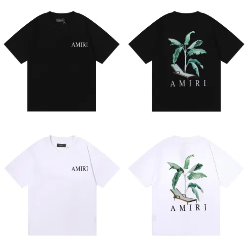 Amiri Banana Tree Print T-shirt Unisex Loose Casual Short Sleeves