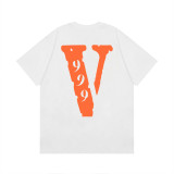 Vlone New Fashion Street Letter Print Short Sleeve Unisex Casual Cotton T-shirt