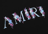 Amiri Flower Butterfly Print T-shirt Unisex Cotton Casual Short Sleeves