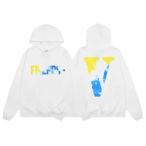Vlone Colorful Letter Logo Print Hoodies Unisex Casual Sweatshirts