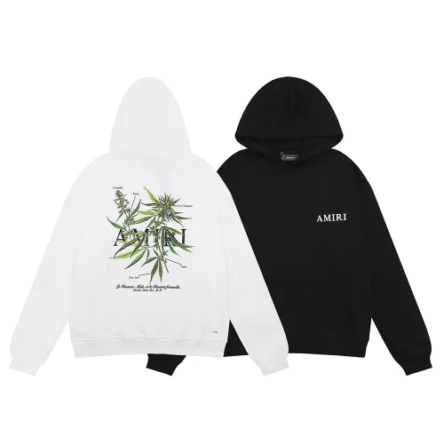 Amiri Plant Floral Print Sweatshirt Unisex Casual Pullover Hoodies